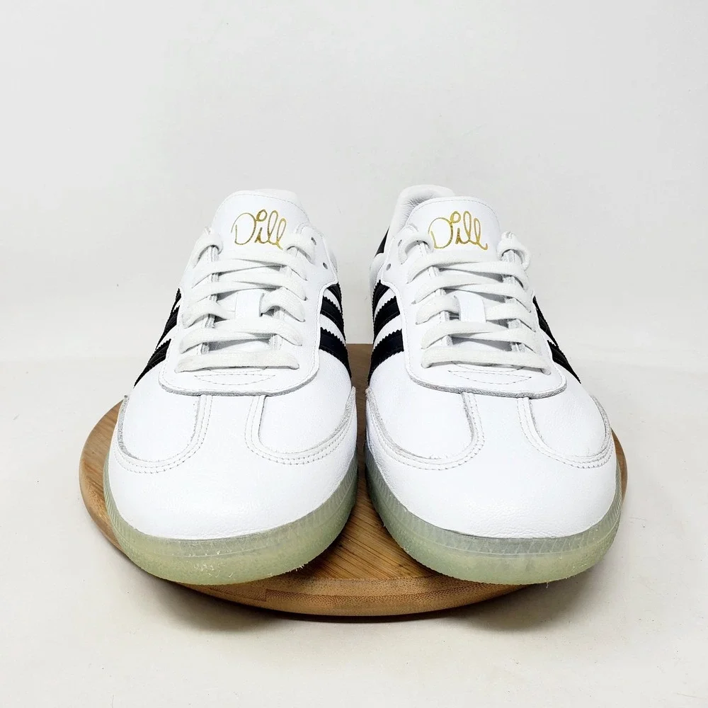 Adidas Samba x Jason Dill Shoes Mens 10 White Black Soccer Low Indoor Sneaker